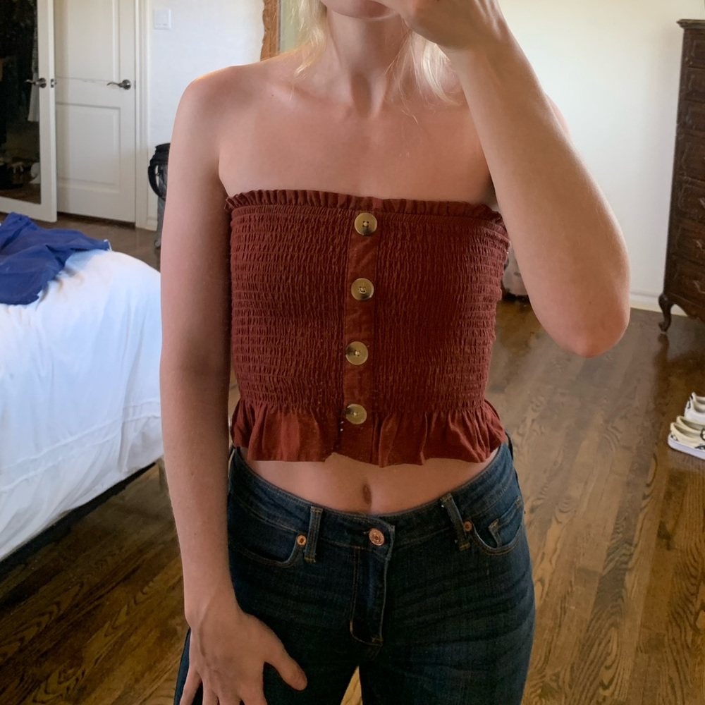SET OF 2! PacSun Button Detail Cropped Tube top
